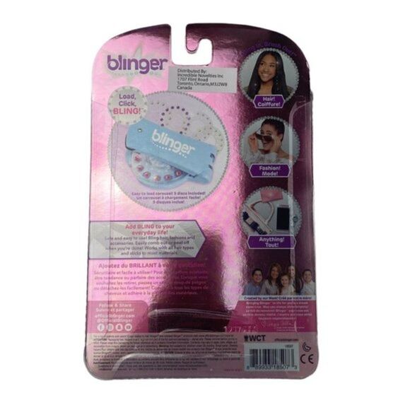 BLINGER - Refill Adhesive Gems Click Load Bling Rainbow Pack 5 Discs 75 Gems - Picture 2 of 2